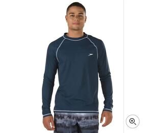 NWT Speedo Easy Long Sleeve Swim Tee - 2XL / XXL - navy blue - 2XL / XXL